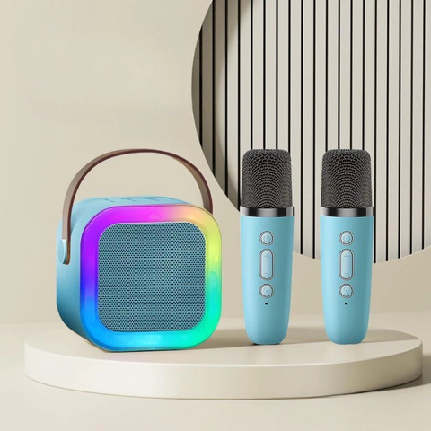 Karaoke infantil com Caixa de Som e Microfone