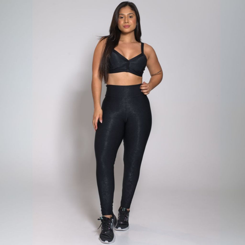 Conjunto Academia Treino Top e Calça Legging Feminino Fitness