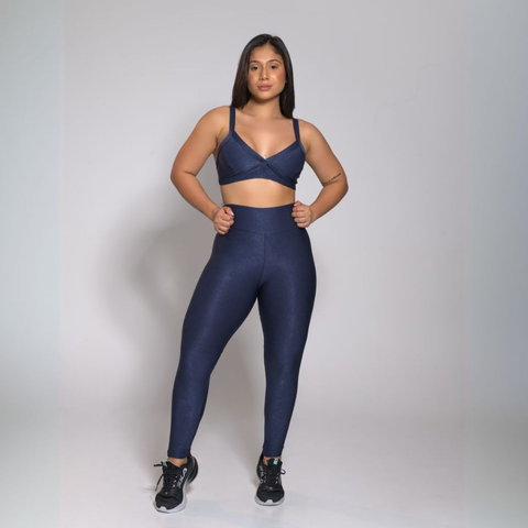 Conjunto Academia Treino Top e Calça Legging Feminino Fitness