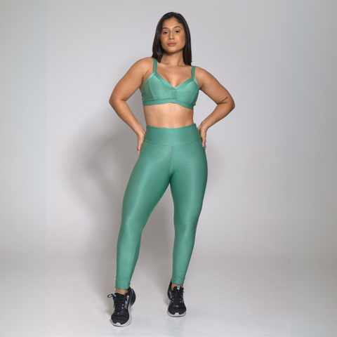 Conjunto Academia Treino Top e Calça Legging Feminino Fitness
