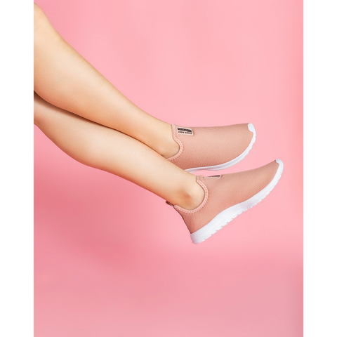 Tênis Meia Feminino Calce Fácil Botinha Ortopédico Esportivo Sneaker Slip On Casual confortável Academia