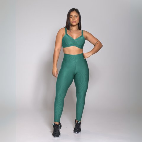 Conjunto Academia Treino Top e Calça Legging Feminino Fitness