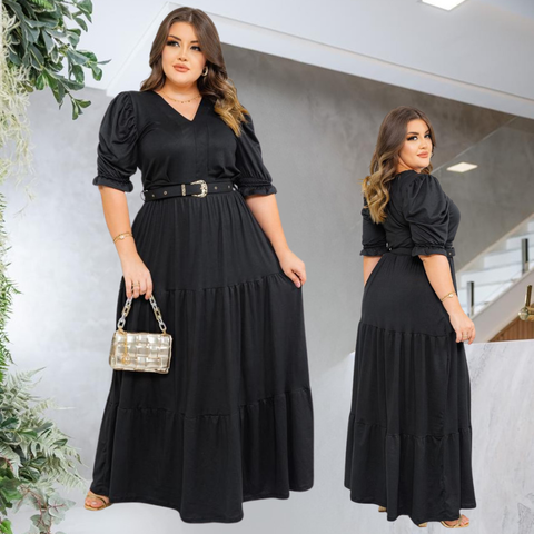 Vestido Feminino Longo Evangelico Plus Size Duas Marias
