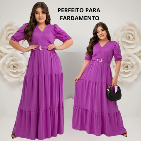 Vestido Feminino Longo Evangelico Plus Size Duas Marias