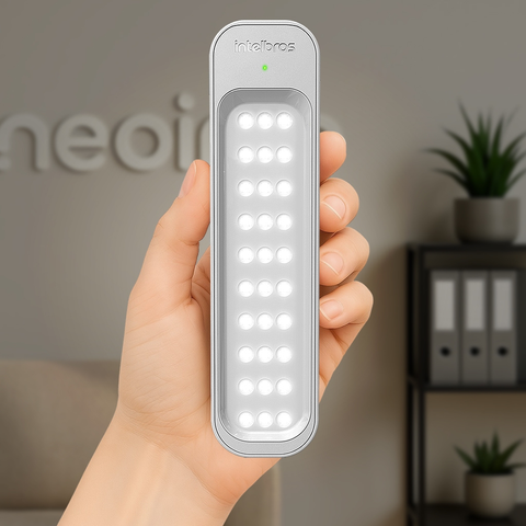 Kit 3 Luminárias de Emergência LEA 150 com 30 Leds Bivolt Slim Luz Emergencial