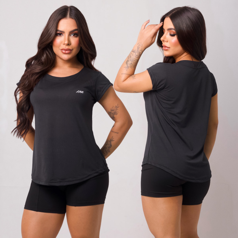 Kit 3 Camiseta Academia Feminina Dry Fit Treino Blusa Caminhada Treino Musculação