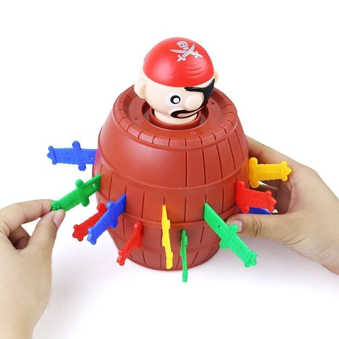 Jogo Pula Pirata 3 Tamanhos Art Brinks Barril Pirata Jogo Divertido Brinquedo de Mesa Familia