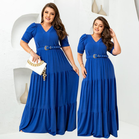 Vestido Feminino Longo Evangelico Plus Size Duas Marias