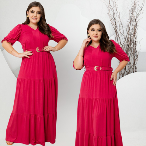 Vestido Feminino Longo Evangelico Plus Size Duas Marias