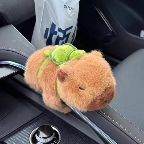 Pulseira de Pelúcia De Capivara, Brinquedo De Capivara Com Mochila De Tartaruga