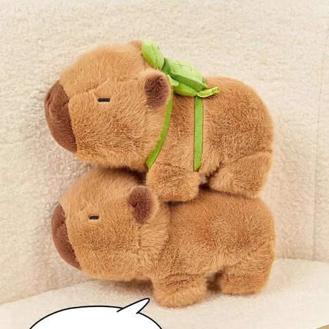 Pulseira de Pelúcia De Capivara, Brinquedo De Capivara Com Mochila De Tartaruga