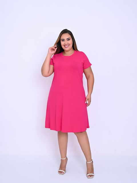 Vestido Plus Size Soltinho Em Dois Tamanhos e Várias Cores