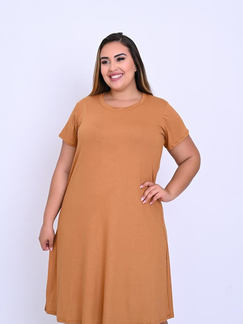 Vestido Plus Size Soltinho Em Dois Tamanhos e Várias Cores