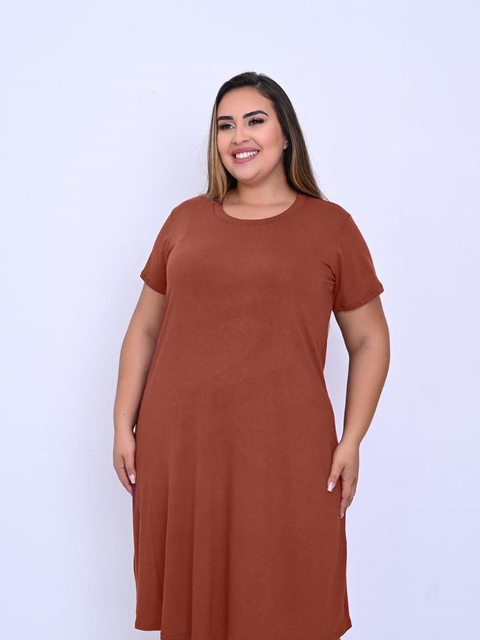 Vestido Plus Size Soltinho Em Dois Tamanhos e Várias Cores