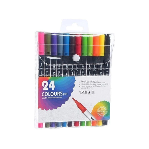 Canetas para Colorir com Pontas Duplas