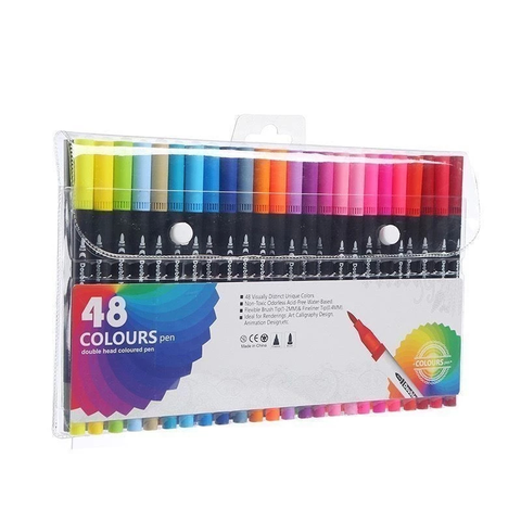 Canetas para Colorir com Pontas Duplas
