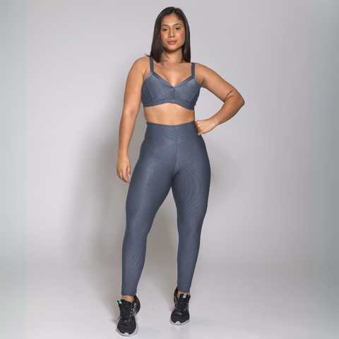 Conjunto Academia Treino Top e Calça Legging Feminino Fitness