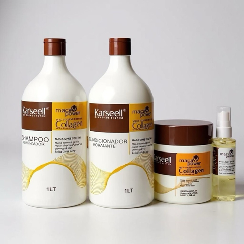 Kit Karseell Máscara 500g + 1 Shampoo 1l + 1 Condicionador Karseell 1l + Óleo Karseell 50ml