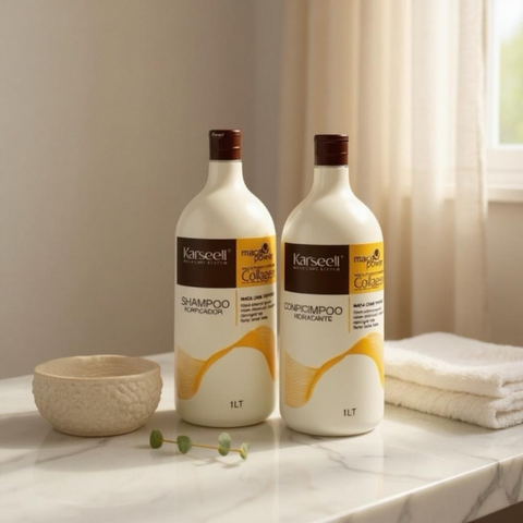 Kit Karseell Máscara 500g + 1 Shampoo 1l + 1 Condicionador Karseell 1l + Óleo Karseell 50ml