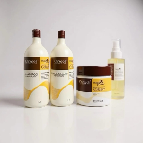 Kit Karseell Máscara 500g + 1 Shampoo 1l + 1 Condicionador Karseell 1l + Óleo Karseell 50ml