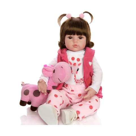 Boneca Reborn Bebê Girafinha Luxo Original 