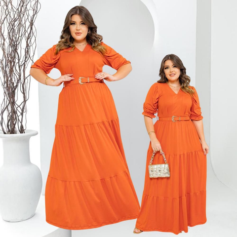 Vestido Feminino Longo Evangelico Plus Size Duas Marias