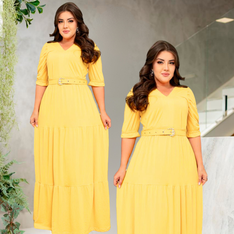 Vestido Feminino Longo Evangelico Plus Size Duas Marias