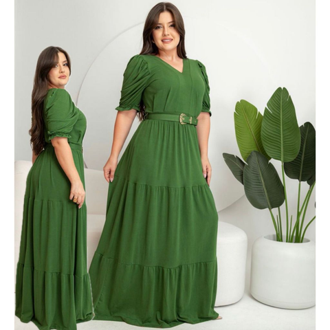 Vestido Feminino Longo Evangelico Plus Size Duas Marias