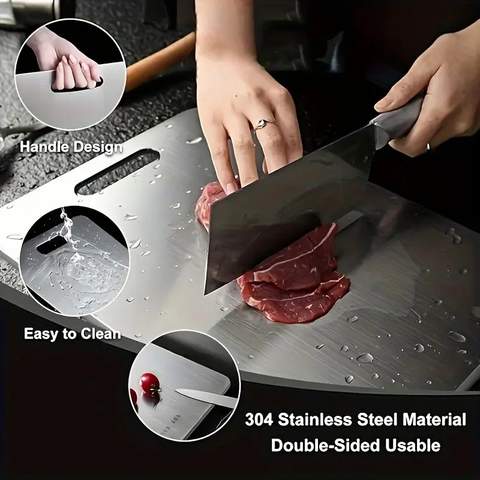 Tábua De Corte 304 Aço Inoxidável Antibacteriana À Prova De Mofo 46 cm tábua de cozinha