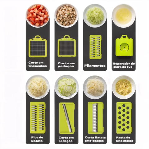 Profissional Multiuso Cozinha Slicer Aço Inox 16 em 1 Fatiador Cortador Ralador De Legumes Verduras Frutas Alimentos