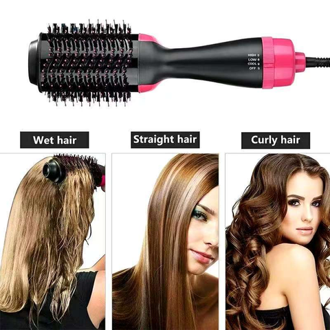 Escova Secadora Alisadora Elétrica Quente Cabelo com 3 em 1 Hair Styler 110v e 220v