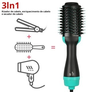 Escova Secadora Alisadora Elétrica Quente Cabelo com 3 em 1 Hair Styler 110v e 220v