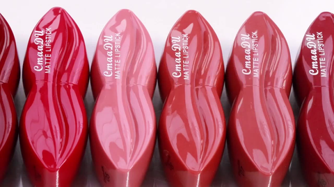 CmaaDu Batom Com Brilho Labial Fosco De 10 Cores , À Prova D'água , Duradouro , Não Desbota , Copo Antiaderente , Maquia