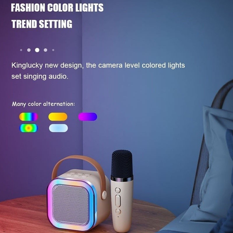 K12 caixa de som com microfone, Alto-falante Bluetooth Karaoke com Microfone