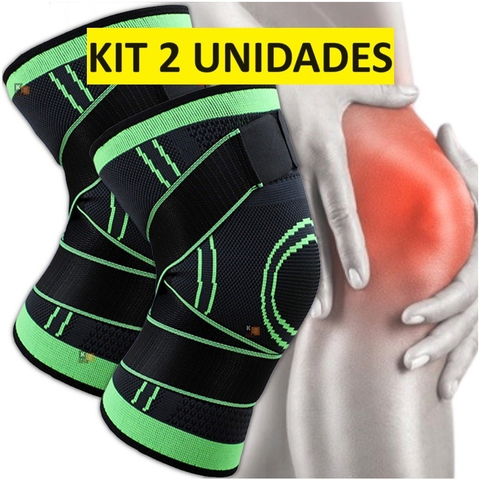 Kit 2 Joelheiras E Tornozeleira De Compressão 