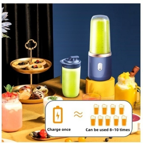 400ML 6 Lâminas Espremedor Elétrico Mini Liquidificador Portátil De Suco De Alimentos Misturador Leite