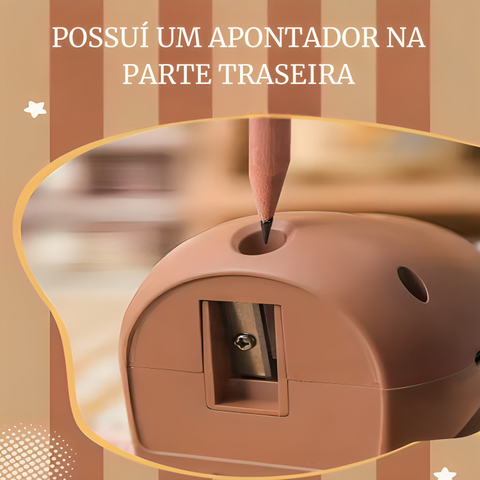 Mini Ventilador De Mesa Portátil Capivara Silencioso de de Mesa Capivara Apontador de Lápis