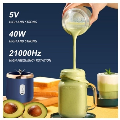400ML 6 Lâminas Espremedor Elétrico Mini Liquidificador Portátil De Suco De Alimentos Misturador Leite