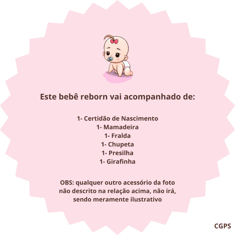 Boneca Reborn Bebê Girafinha Luxo Original 