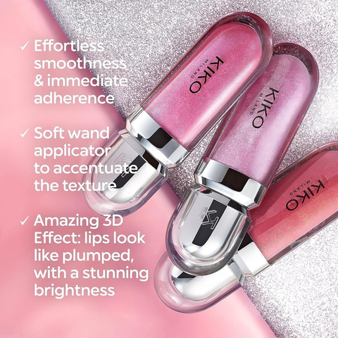 Kiko Lip 6.5ML/3D Hydra Lipgloss/Hidratado Qualidade Da Água/Longa Duração Não Queda