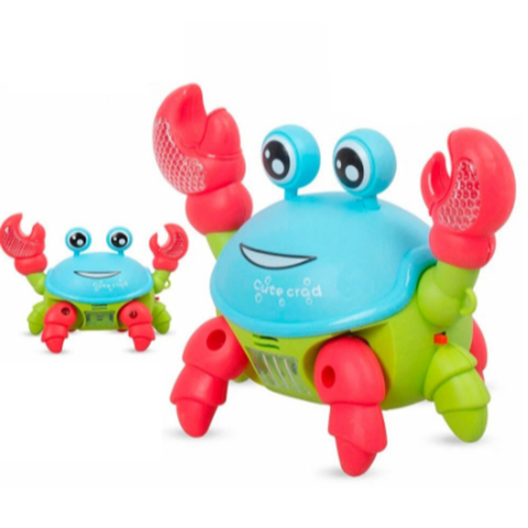 Brinquedo Caranguejo Fujão Musical Som Luz E Movimento Infantil Para Bebês