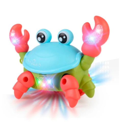 Brinquedo Caranguejo Fujão Musical Som Luz E Movimento Infantil Para Bebês