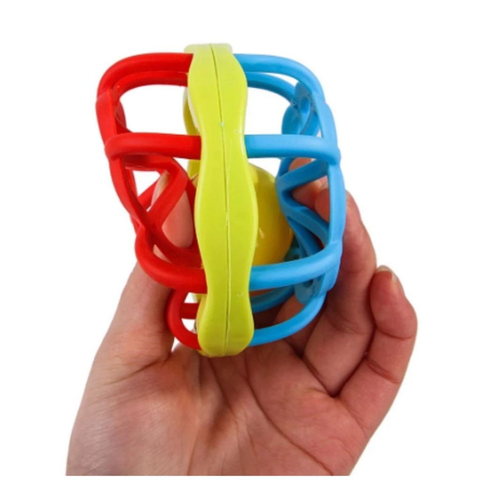 Kit 8 peças Mordedor para Bebe Sensorial Macio com Chocalho ou Kit 4 mordedores ou Bolinha Mordedor Silicone Baby Ball
