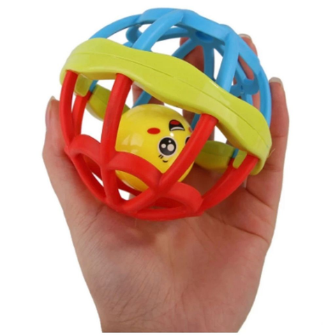 Kit 8 peças Mordedor para Bebe Sensorial Macio com Chocalho ou Kit 4 mordedores ou Bolinha Mordedor Silicone Baby Ball
