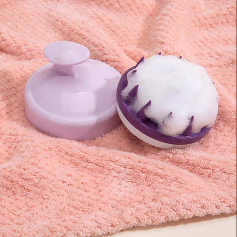 Escova De Shampoo De Silicone Macio Limpa E Remove Caspa , Massageia O Couro Cabeludo Alivia Coceira