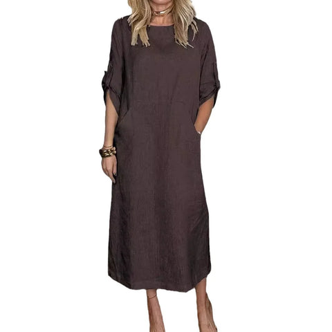 https://rario10.com.br/products/vestido-feminino-elegante-meia-manga-botao-patchwork?variant=41637287919706