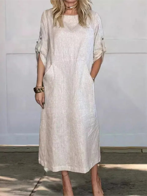 https://rario10.com.br/products/vestido-de-verao-solto-casual-elegante-solido-manga-curta?variant=41637376000090