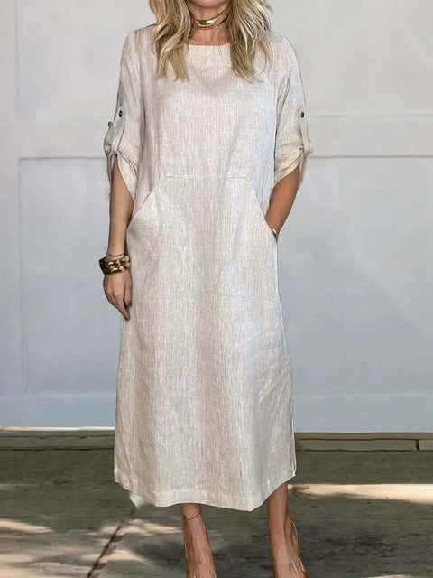 https://rario10.com.br/products/vestido-de-verao-solto-casual-elegante-solido-manga-curta?variant=41637376000090