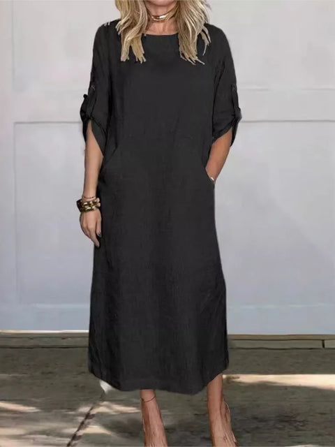 https://rario10.com.br/products/vestido-de-verao-solto-casual-elegante-solido-manga-curta?variant=41637376000090