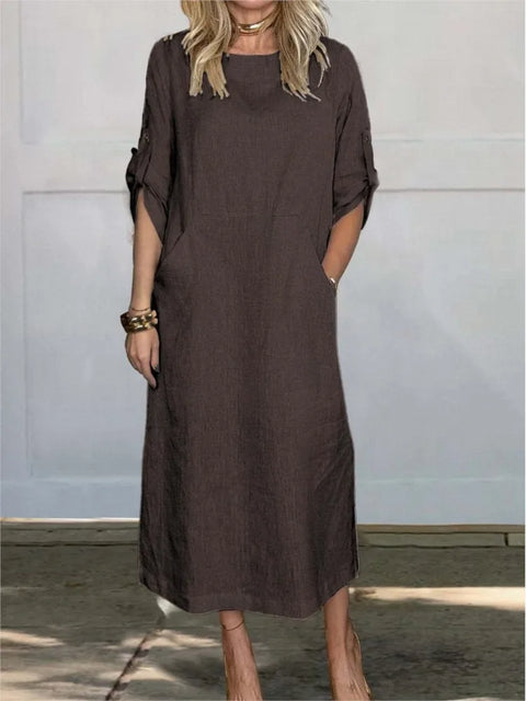 https://rario10.com.br/products/vestido-de-verao-solto-casual-elegante-solido-manga-curta?variant=41637376000090